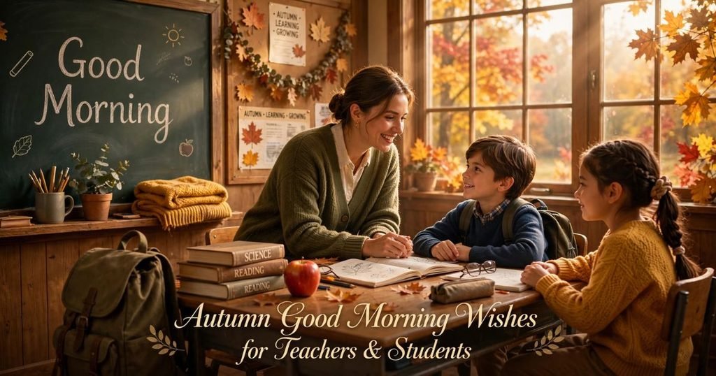 Autumn Good Morning Wishes for Teachers & Students