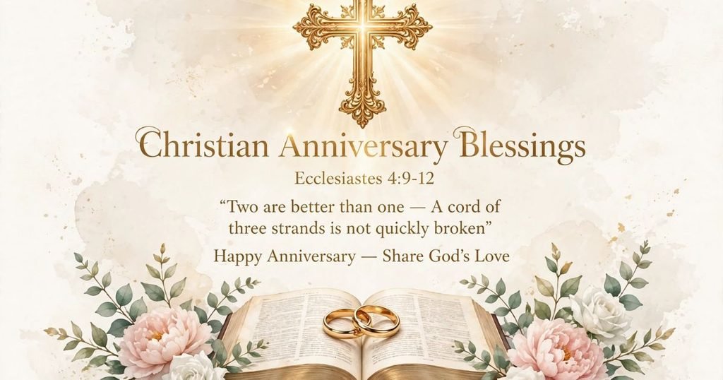 Christian Anniversary Blessings with a Verse Reference to Share