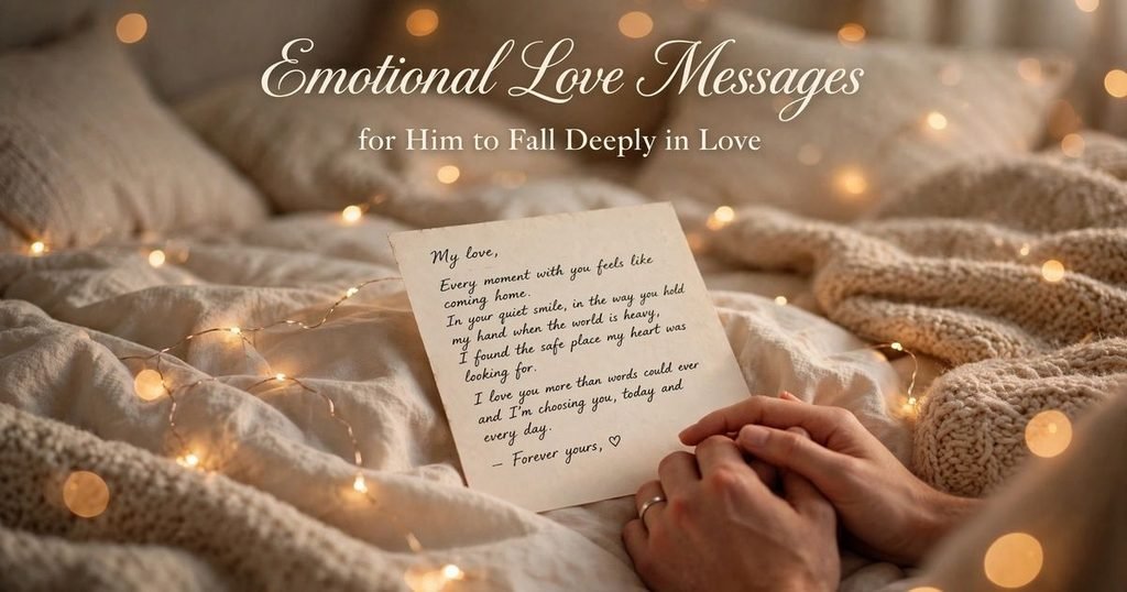 Emotional Love Messages for Him to Fall Deeply in Love