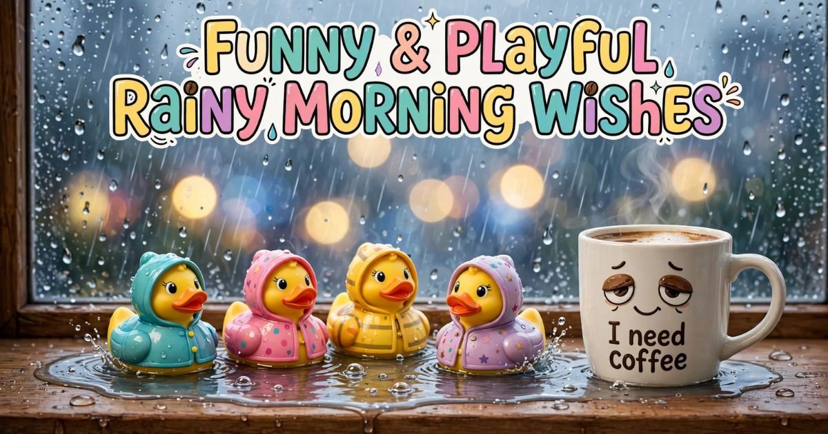 Funny & Playful Rainy Morning Wishes