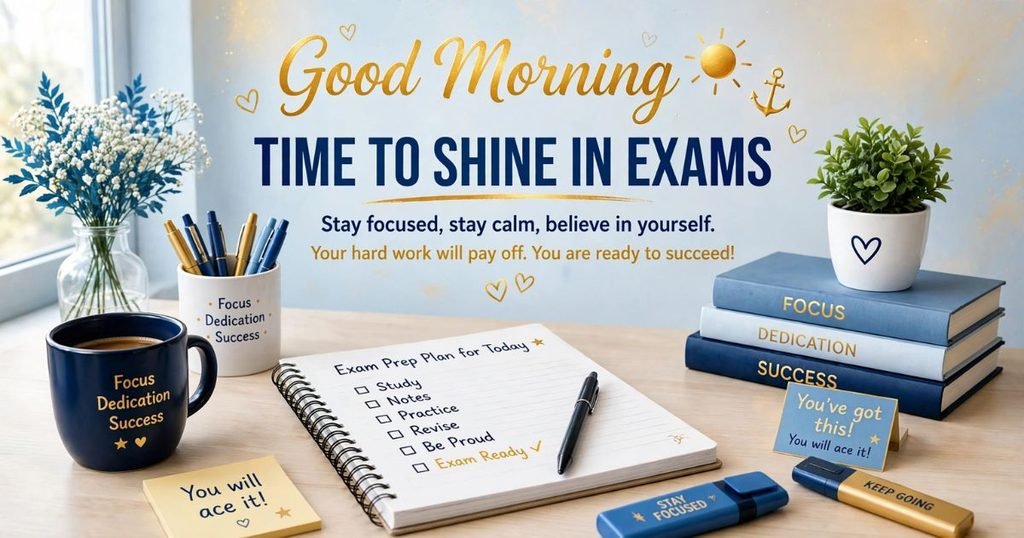 Good Morning Wishes for Exam and Study Success