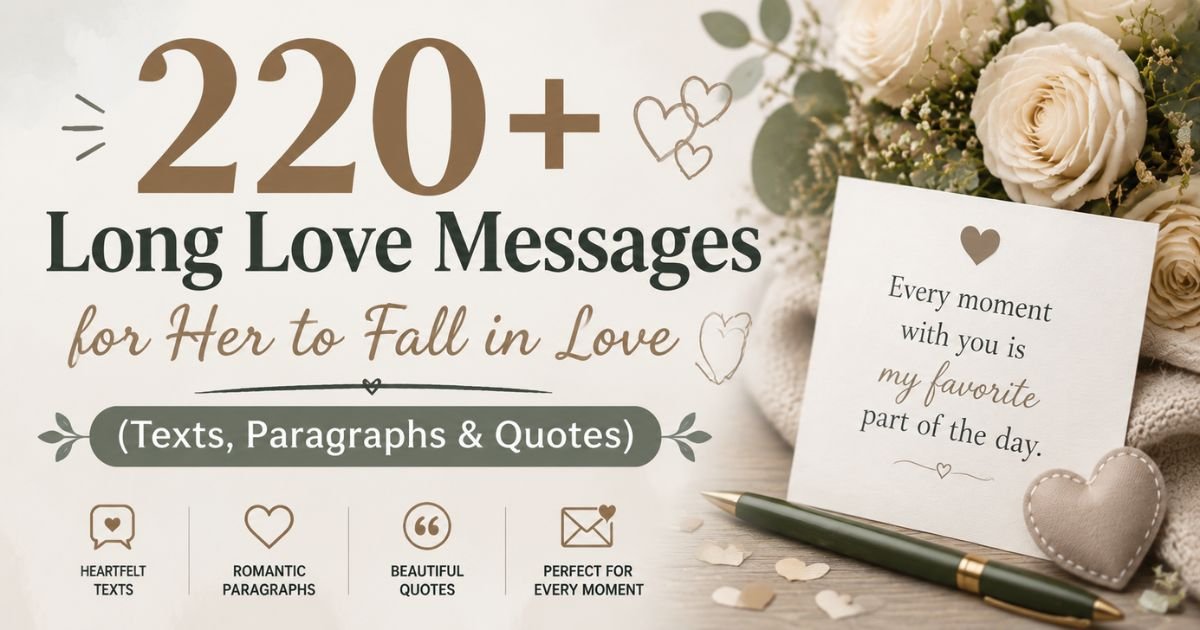 long love messages fir her to fall in love