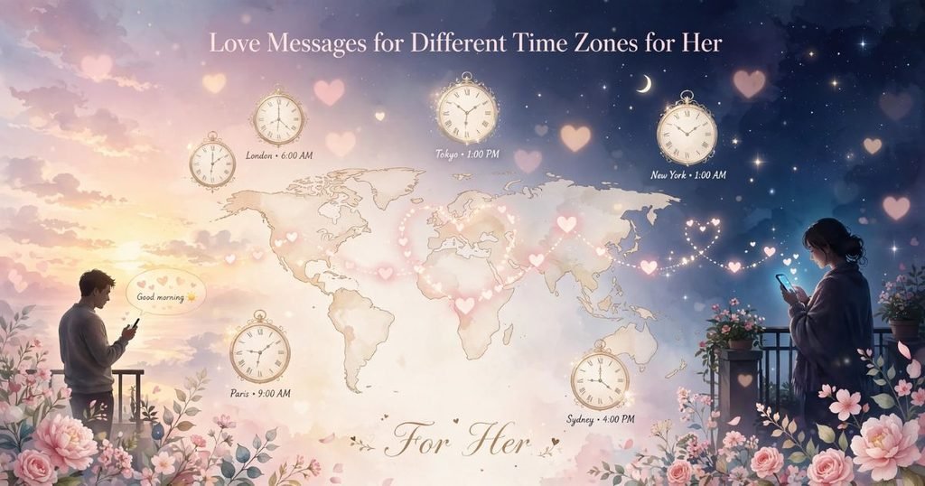 Love Messages for Different Time Zones for Her