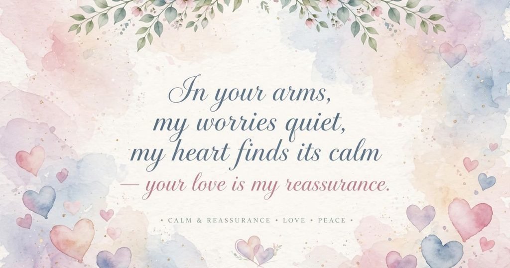 Original Love Quotes on Calm and Reassurance