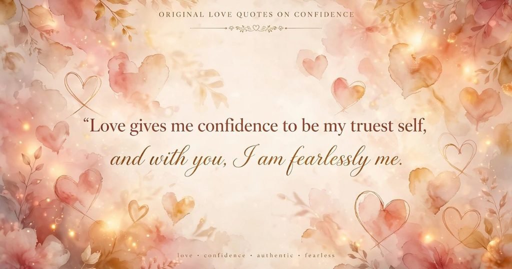 Original Love Quotes on Confidence