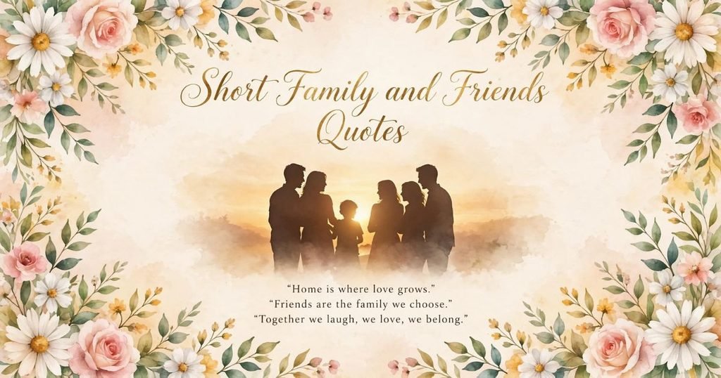 Short Family and Friends Quotes