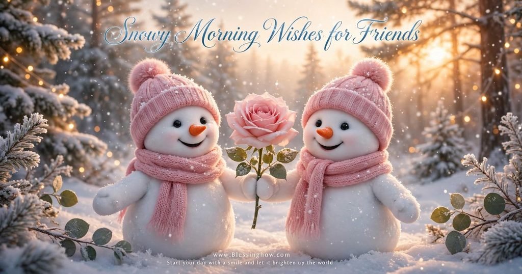 Snowy Morning Wishes for Friends 