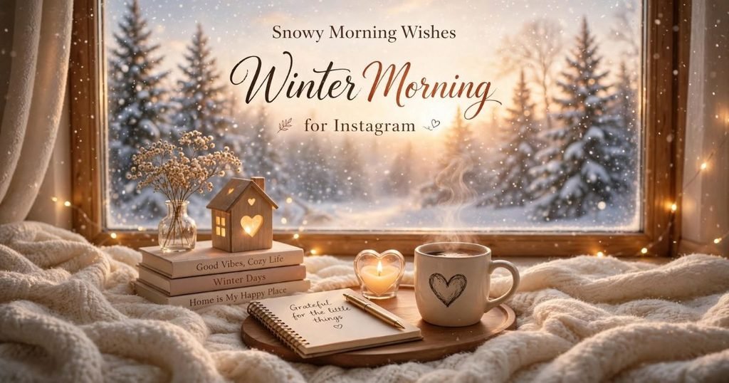 Snowy Morning Wishes for Instagram & Social Media 
