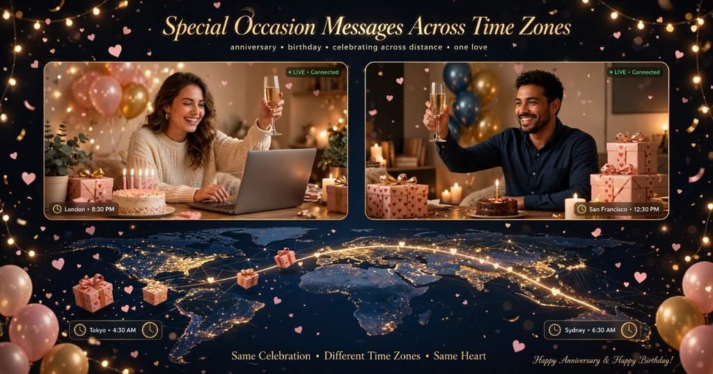 Special Occasion Messages Across Time Zones