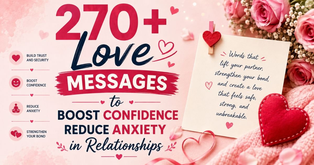 Love Messages to Boost Confidence Reduce Anxiety