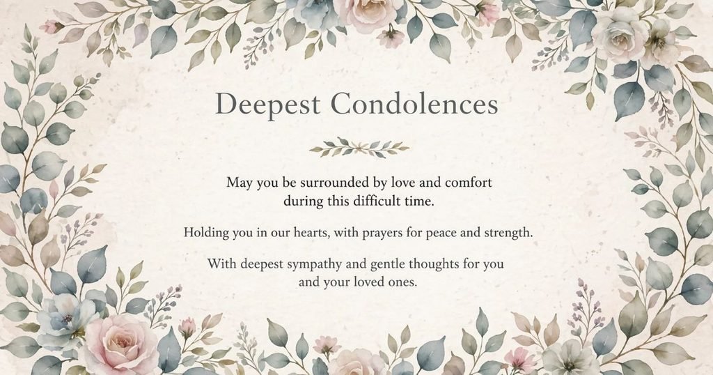 Deepest Condolences Messages