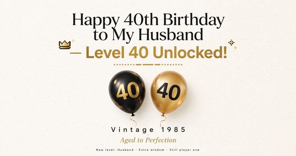 Funny & Humorous 40th Birthday Wishes for Husband