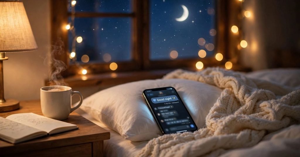 Why a Good Night Message for Her Matters More Than It Seems
