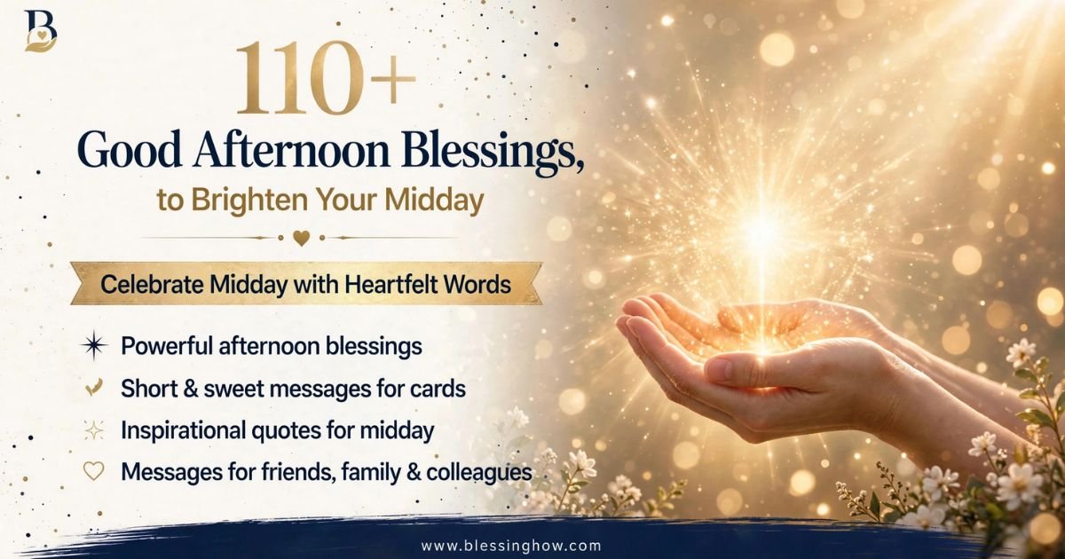 "Good afternoon blessings"