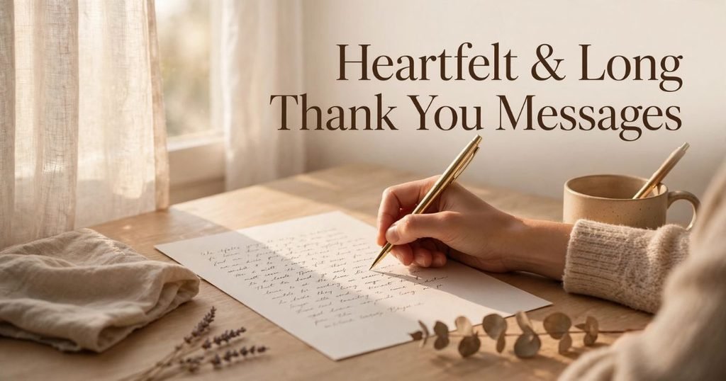 Heartfelt & Long Thank You Messages