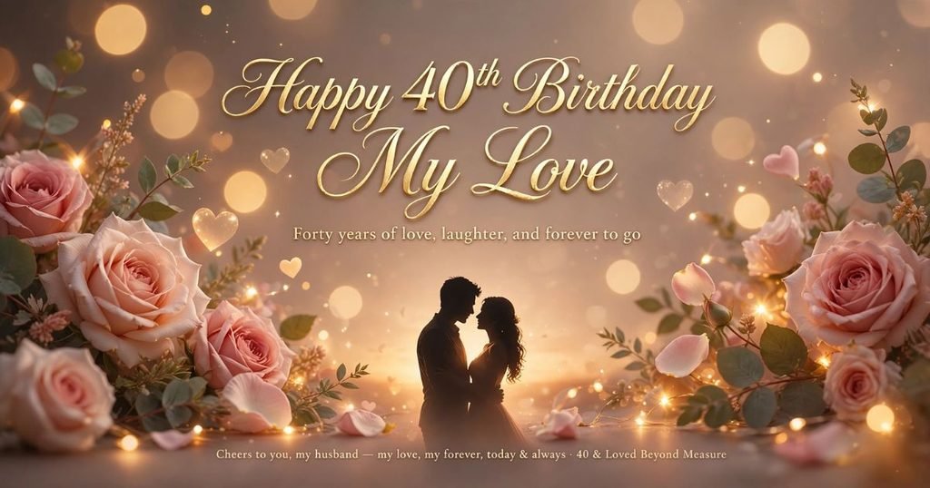 Heartfelt & Romantic 40th Birthday Wishes for Husband