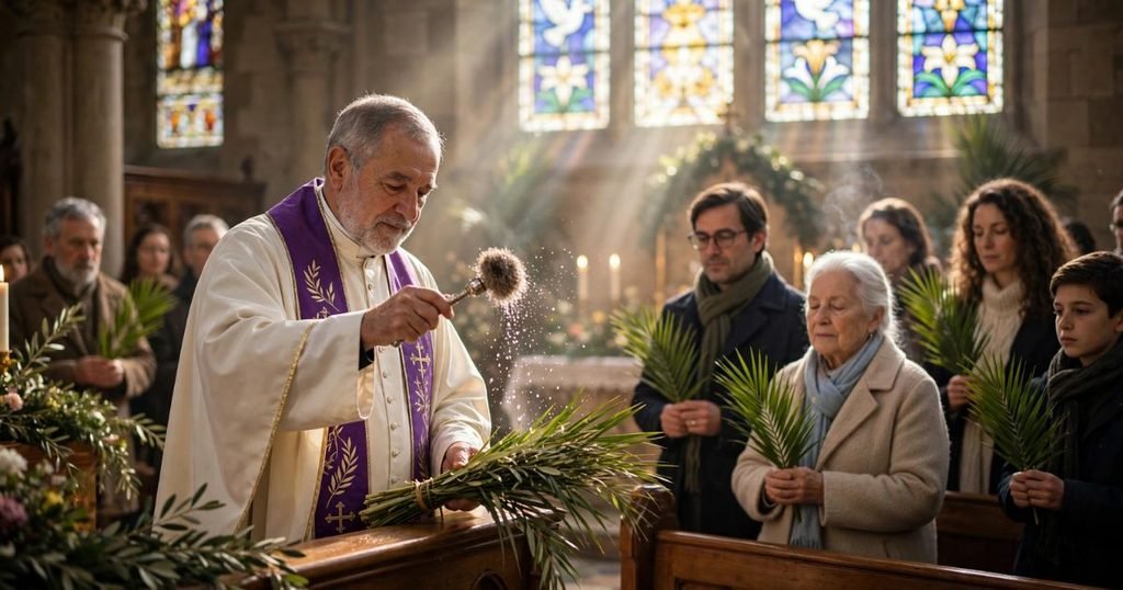 Palms Blessed on Palm Sunday