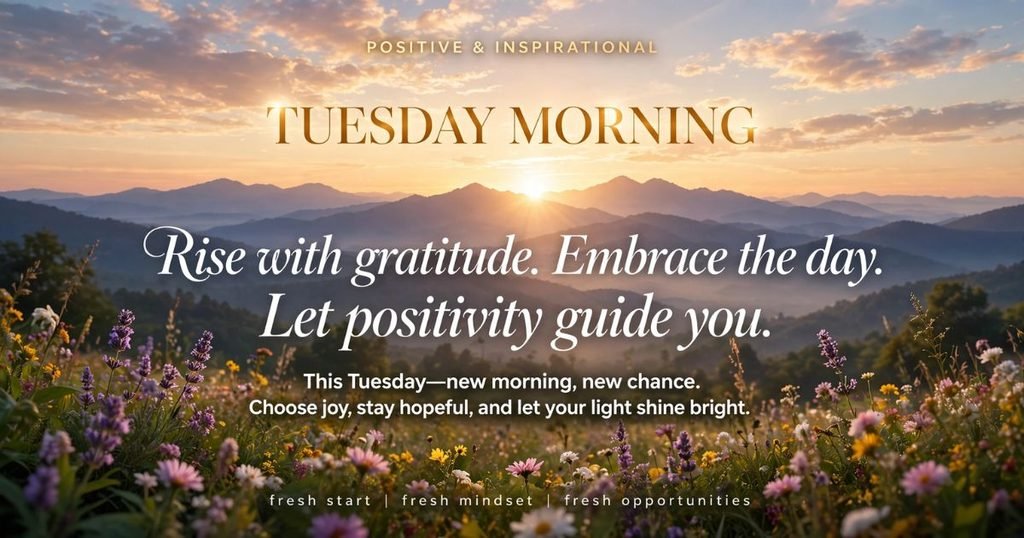 Positive & Inspirational Tuesday Morning Quotes