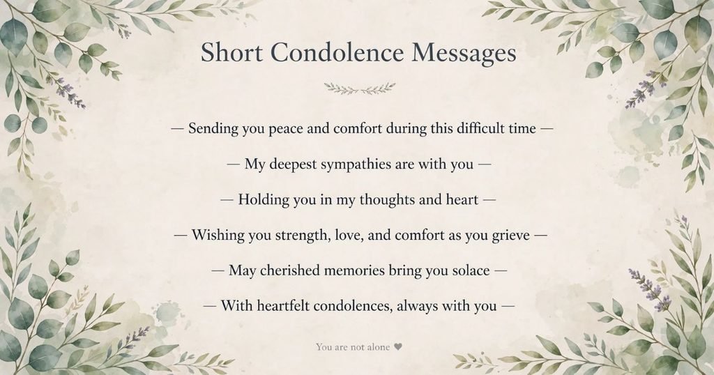 Short Condolence Messages