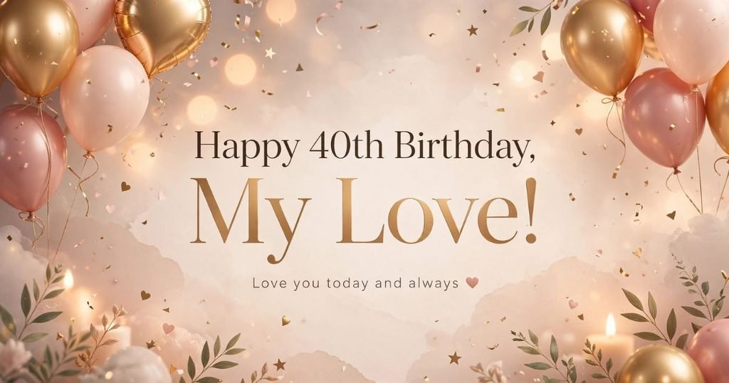 Short & Sweet 40th Birthday Wishes for Husband