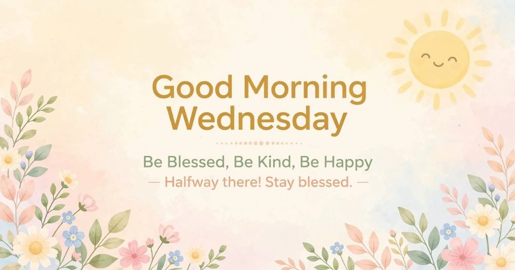 Short & Sweet Good Morning Wednesday Blessings