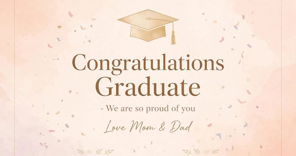 Sweet Graduation Messages from Parents