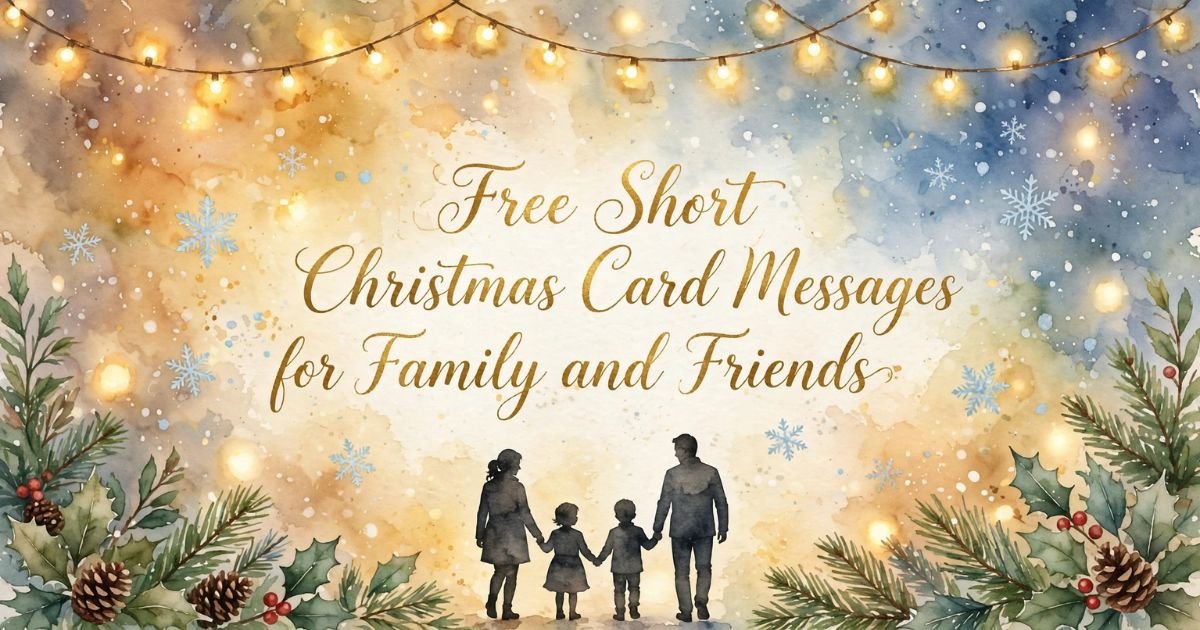 Free Short Christmas Card Messages for Family and Friends