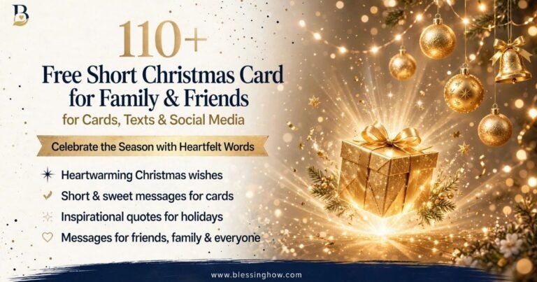 Free short Christmas card messages for family & friends