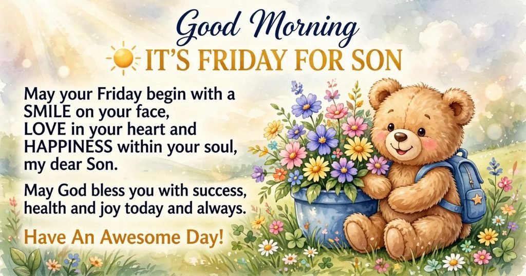 Good Morning Friday Blessings for Son 