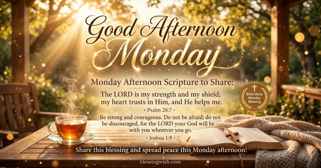 Monday Afternoon Bible Verses to Share