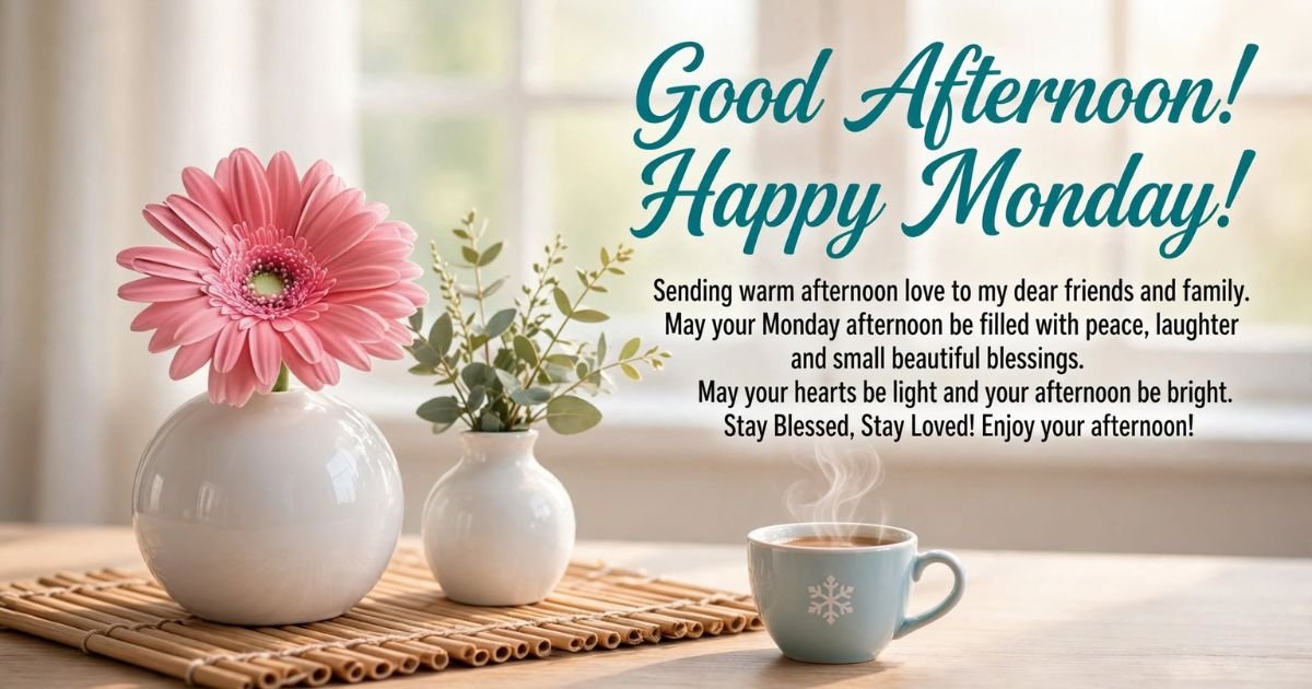 Heartfelt Monday Afternoon Blessings for Friends and Family