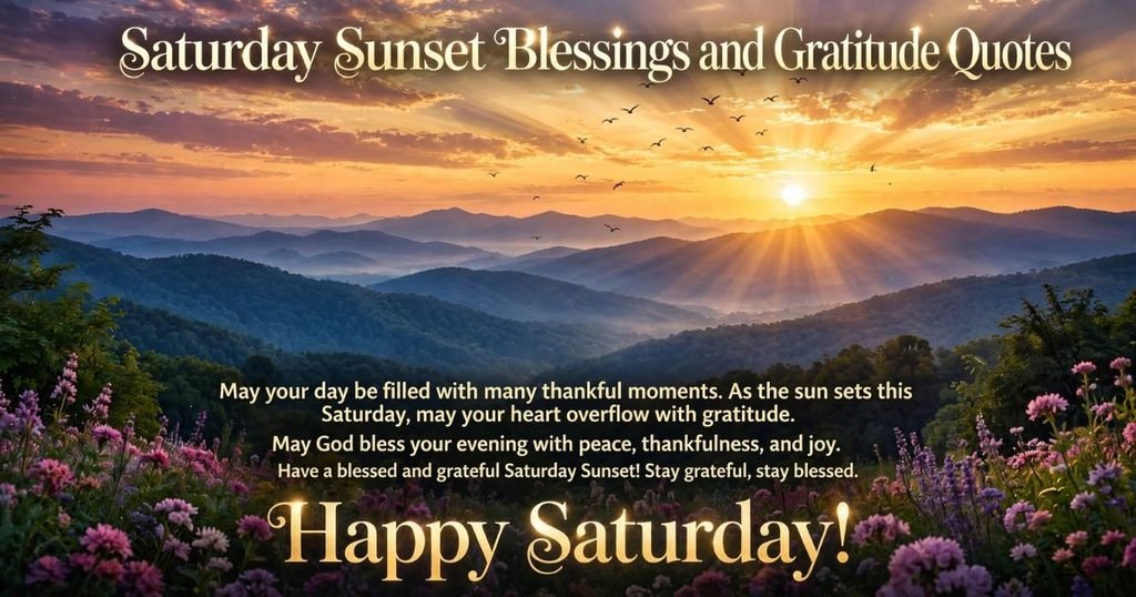 Saturday Sunset Blessings and Gratitude Quotes