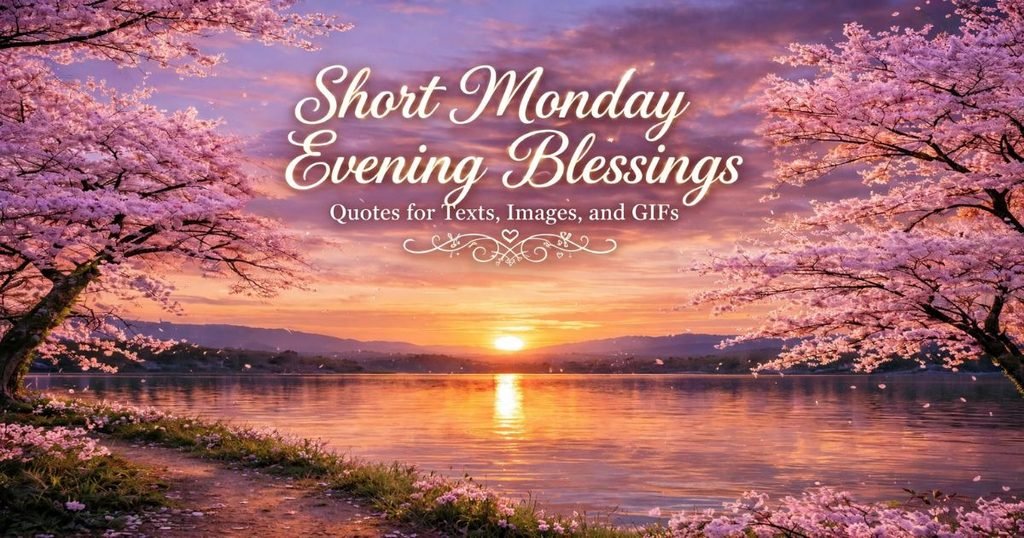 Short Monday Evening Blessings Quotes for Texts, Images, and GIFs